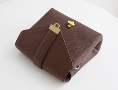 Stylish Leather Womens Messenger Crossbody Purse Minimalist Shoulder Bag for Women