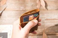 Leather Mens Card Holders Slim Front Pocket Wallet Card Wallet for Men
