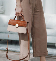 Cute Leather Brown Womens Handbag Crossbody Bag Purse Shoulder Bag for Women