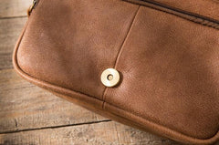 Cool Small Mens Leather Camel Bag Messenger Bags Shoulder Bags  for Men