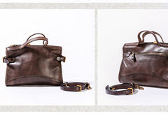 Handmade Genuine Leather Handbag Bag Messenger Bag Crossbody Bag Shoulder Bag Purse For Women - EverHandmade