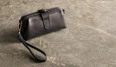 Vintage LEATHER Womens Wristlet Bag Doctor Long Wallet Mini Shoulder Bag FOR Women