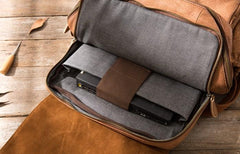 Cool Brown Mens Leather Backpacks Travel Backpacks Laptop Backpack for men