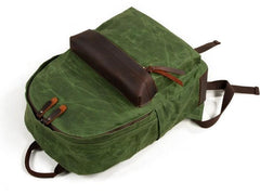 Waxed Canvas Leather Mens Camera Backpack Canvas Travel Backpack Canvas Camera Backpack for Men