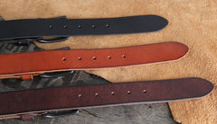 Genuine Leather Punk Rock Biker Trucker Mens Belt Men Black Coffee Belt for Men