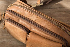 Vintage Leather Fanny Packs Mens Waist Bag Hip Pack Belt Bag for Men