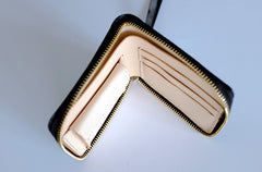 Handmade LEATHER Womens Zipper Small Wallet Leather Wristlet Small Wallet FOR Women