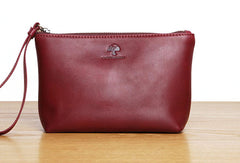 Genuine Leather Long Wallet Zipper Clutch Wallet Coin Change Makeup Wallet Purse For Women