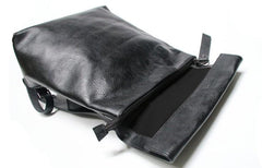 Cool Black Mens Leather Backpack Travel Backpacks Laptop Backpack for men