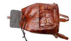 Handmade Leather Mens Backpacks Travel Backpacks Laptop Backpack for men