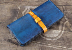 Handmade Leather Mens Cool Wallet Long Leather Wallet Phone Wallet for Men