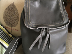 Vintage Soft LEATHER WOMEN Bucket Backpack School Backpack FOR WOMEN