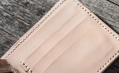Handmade Vintage Leather Mens Small Wallet Bifold billfold Wallet for Men