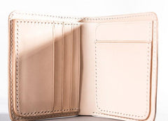 Vintage Handmade Leather Mens Small Wallet Bifold billfold Wallet for Men