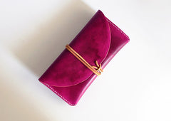 Handmade LEATHER Womens Long Wallet Leather Envelope Long Wallets FOR Women