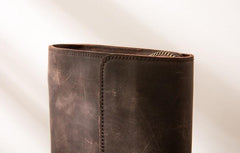 Cool Leather Mens Large Long Zipper Clutch Wallet Long Wallet for Men