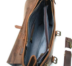 Vintage Leather Mens Briefcase Messenger Bag Handbag Shoulder Bag for men
