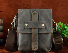 Cool Mens Leather Small Side Bag Belt Pouch Holster Belt Case Waist Pouch for Men