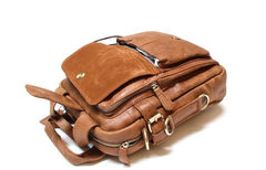Cool Leather Mens Small Handbag Messenger Bag Shoulder Bag for men