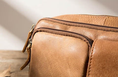 Vintage Leather Fanny Packs Mens Waist Bag Hip Pack Belt Bag for Men
