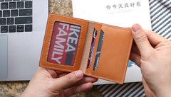 Leather Mens Card Wallets Small Wallet Slim Wallet Front Pocket Wallet for Men