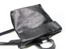 Cool Black Mens Leather Backpack Travel Backpacks Laptop Backpack for men
