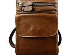 Vintage Mens Leather Belt Pouch Holster Side Bag Belt Case Waist Pouch for Men