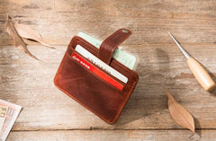 Leather Mens Card Holder Slim Front Pocket Wallet Card Wallets for Men