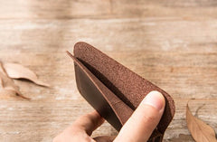 Vintage Leather Mens Card Holders Slim Front Pocket Wallet Card Wallets for Men