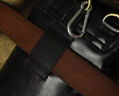 Mens Leather Small Side Bag  Waist Pouch COURIER BAG Holster Belt Case Belt Pouch for Men