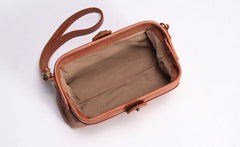 Vintage LEATHER Womens Wristlet Bag Change Long Wallet FOR Women