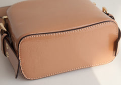Cute Leather Womens Stylish Bucket Shoulder Bag Barrel Crossbody Purse for Women
