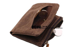 Mens Canvas Small Wallets for men Bifold Cool Men billfold Small Wallet