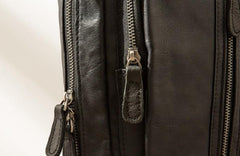 Leather Mens Black Shoulder Sling Backpack Sling Bag Sling Backpack for men