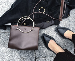 Stylish Leather Black Womens Handbag Crossbody Bag Purse Shoulder Bag for Women