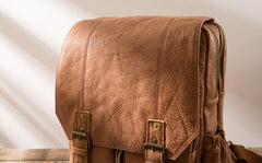 Cool Brown Mens Leather Backpacks Travel Backpacks Laptop Backpack for men