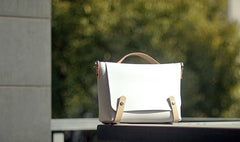 Handmade Fashion Leather White Womens Handbag Shoulder Bag for Women