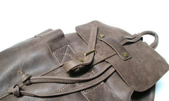Cool Coffee Mens Leather Backpack Travel Backpacks Laptop Backpacks for men