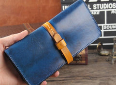 Handmade Leather Mens Cool Wallet Long Leather Wallet Phone Wallet for Men