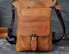 Cool Biker Leather Drop Leg Bag Mens Belt Pouch Waist Bag Shoulder Bag for Men