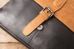 Handmade Cool Leather Mens Small Messengers Bag Shoulder Bags for Men