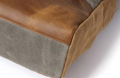 Waxed Canvas Mens Travel Backpacks Canvas School Backpacks Laptop Backpack for Men