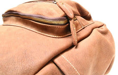 Vintage Coffee Leather Mens Backpacks Travel Backpacks Laptop Backpack for men