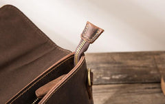 Vintage Leather Small Mens Cool Messenger Bags Small Shoulder Bag for Men