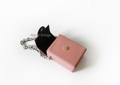 Cute Leather Pink Womens Mini Box Chain Purse Box Shoulder Bag for Women