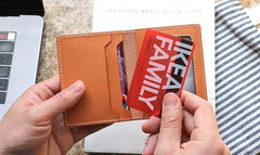 Leather Mens Card Wallets Small Wallet Slim Wallet Front Pocket Wallet for Men