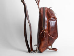Cool Leather Mens Sling Bag Shoulder Sling Bag Chest Bag for men