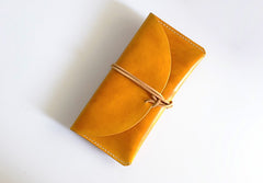 Handmade LEATHER Womens Long Wallet Leather Envelope Long Wallets FOR Women