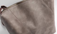 Vintage LEATHER WOMENs Bucket SHOULDER BAG Barrel Crossbody Purse FOR WOMEN