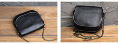 Cute White LEATHER Flip Side Bag Handmade WOMEN Saddle Phone Crossbody BAG Purse FOR WOMEN